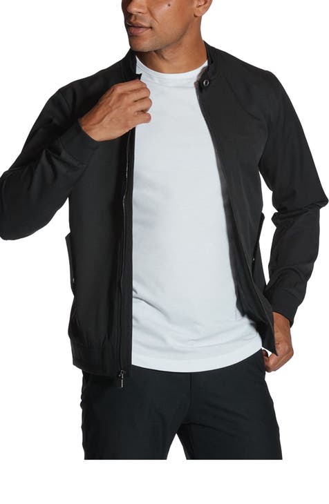 Mens black bomber jacket sale best sale