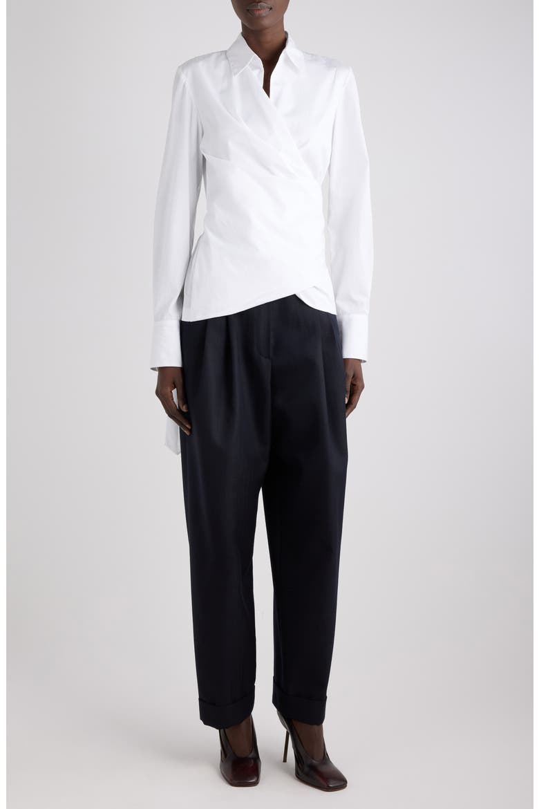 Cadea Long Sleeve Cotton Shirt, Alternate, color, HAY