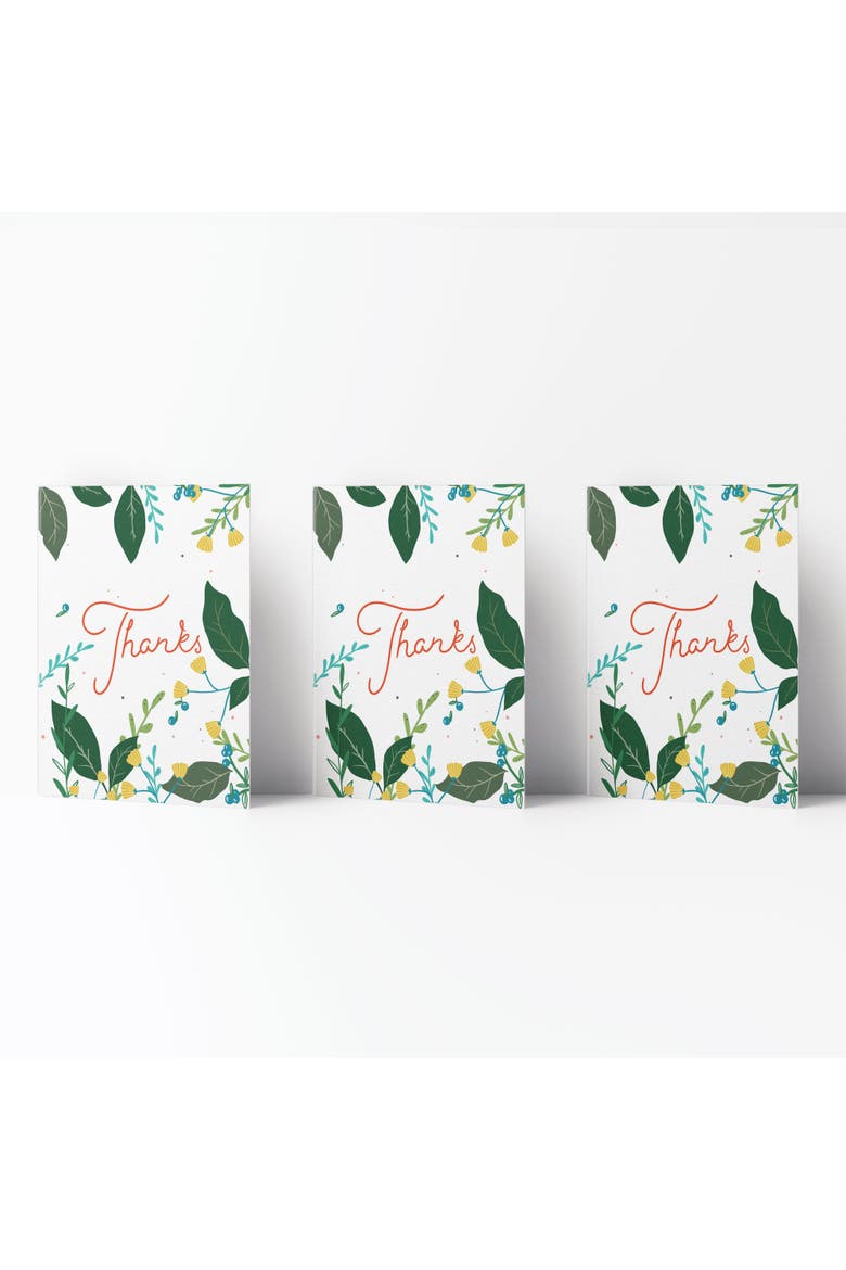 Thank You Greeting Card Pack (3ct) "Thanks Flowers", Main, color, Multi-Pack