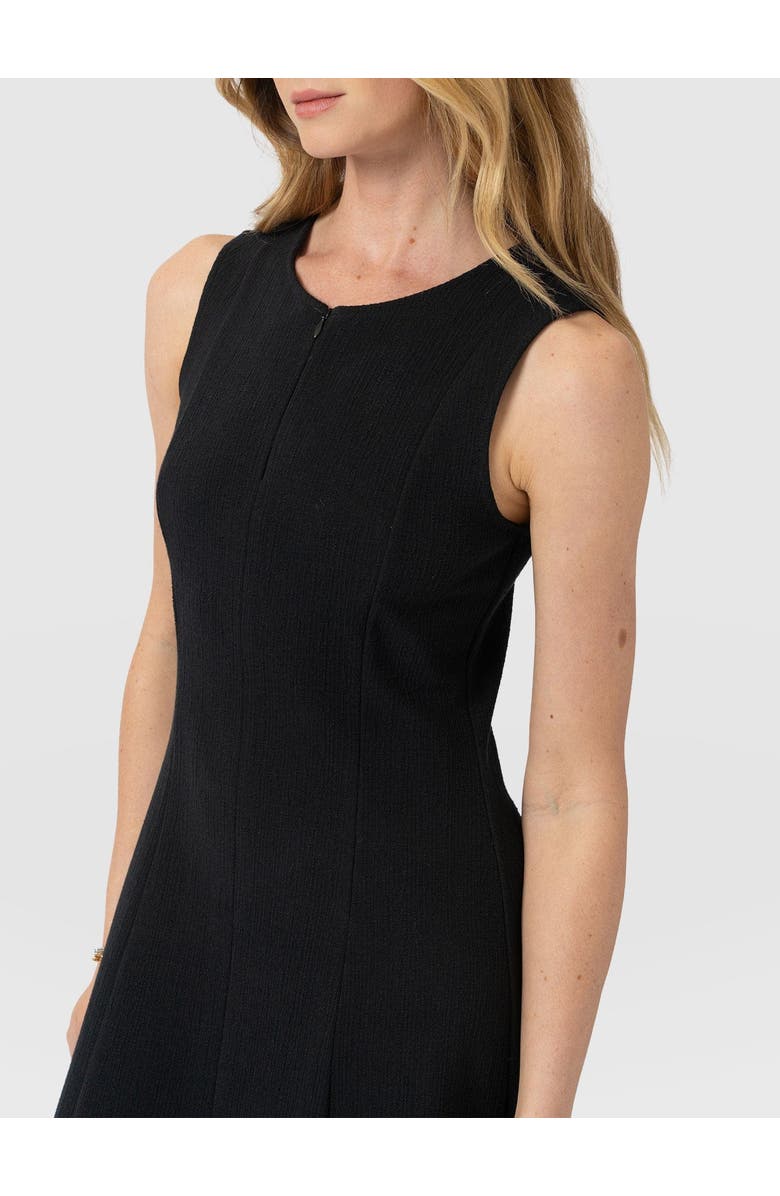 Saint + Sofia Orla Sleeveless Midi Dress, Alternate, color, Black Textured