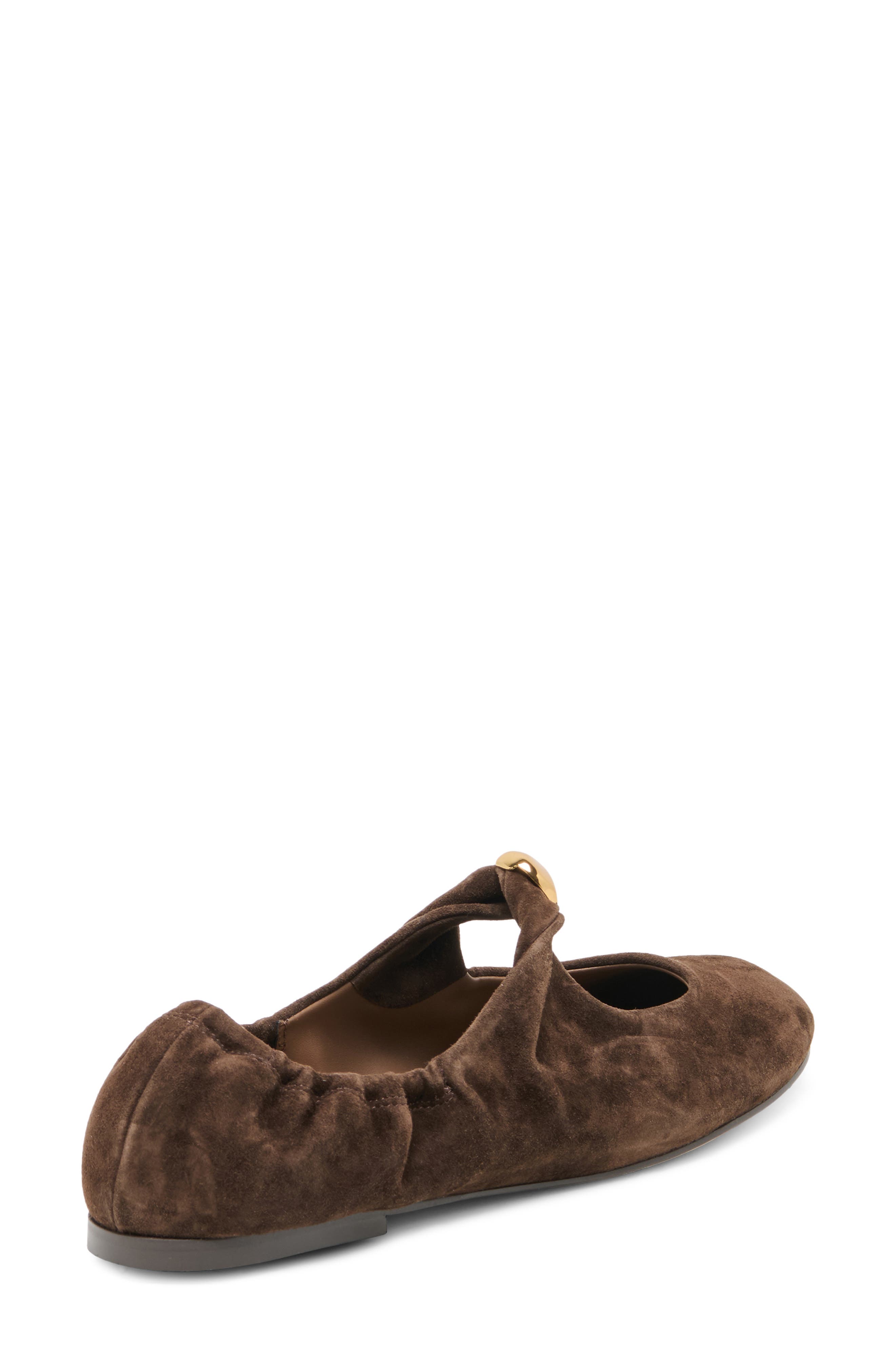 Cornel Mary Jane Flat, Alternate, color, DARK BROWN SUEDE