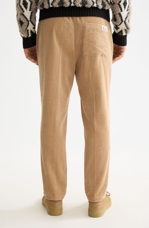 Scotch & Soda Fave Loose Tapered Cotton Corduroy Joggers In Brown