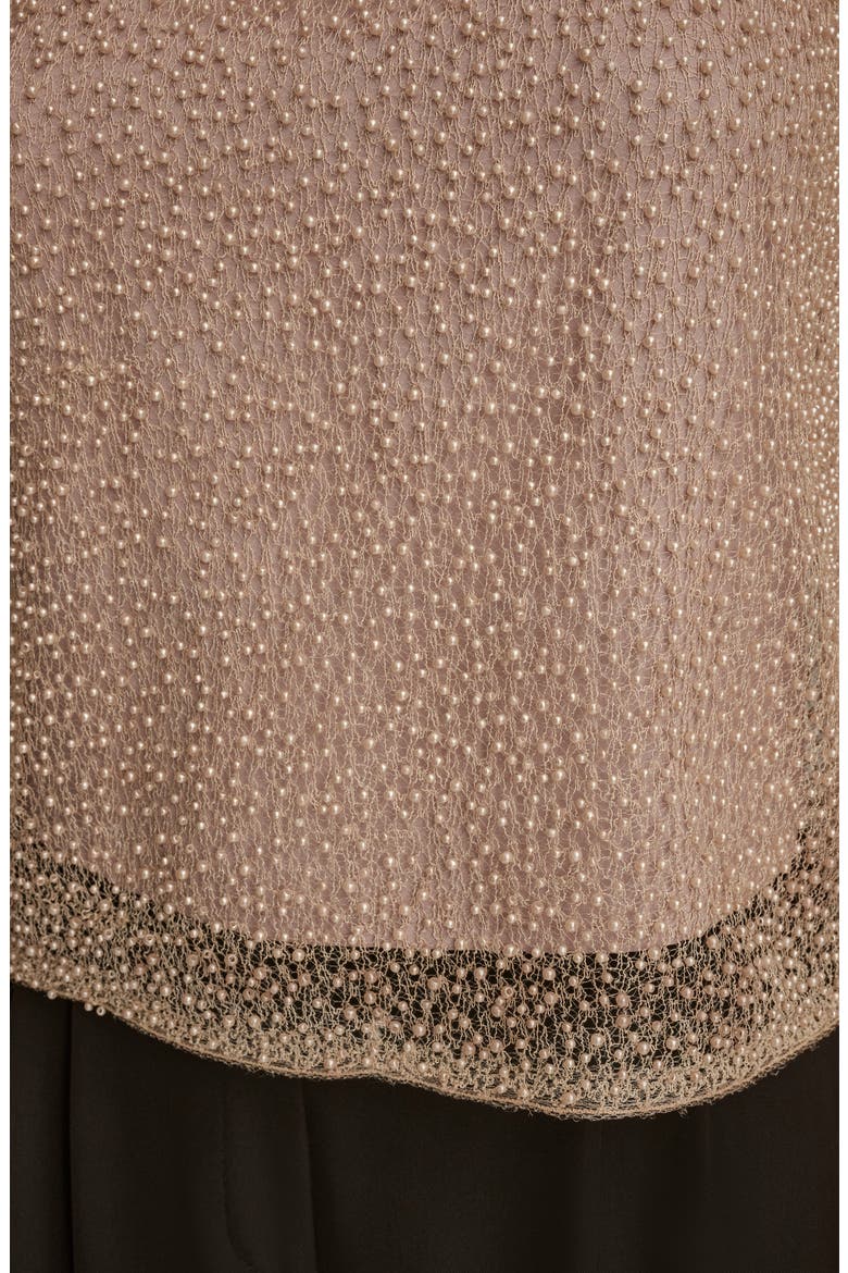 Faux Pearl Embellished Metallic Sleeveless Top, Alternate, color, SHADOW PINK