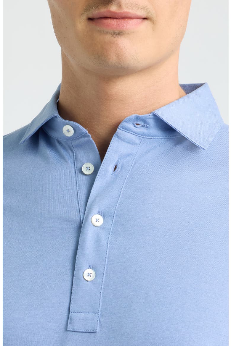 Crown Crafted Ashby Silk and Cotton Polo, Alternate, color, WINDY BLUE