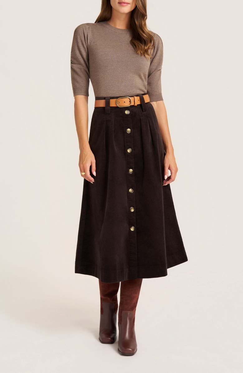 matty m. Everly Rib Short Sleeve Sweater, Alternate, color, Pebble