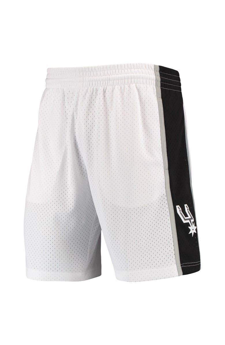Mitchell & Ness Men's Mitchell & Ness White San Antonio Spurs Hardwood Classics Primary Logo Swingman Shorts, Alternate, color, 