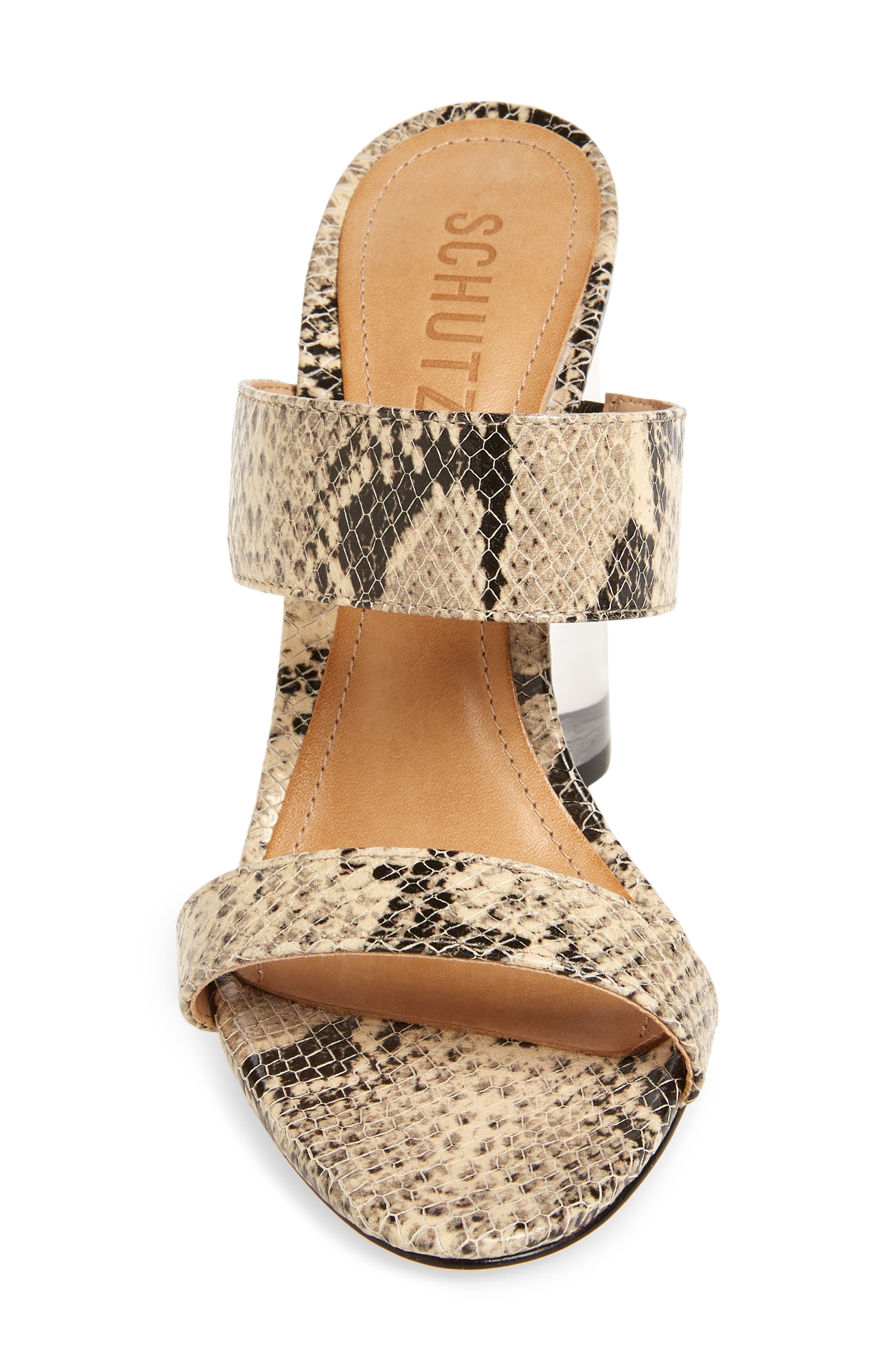 Schutz Veridiana Transparent Column Heel Slide Sandal, Alternate, color, 