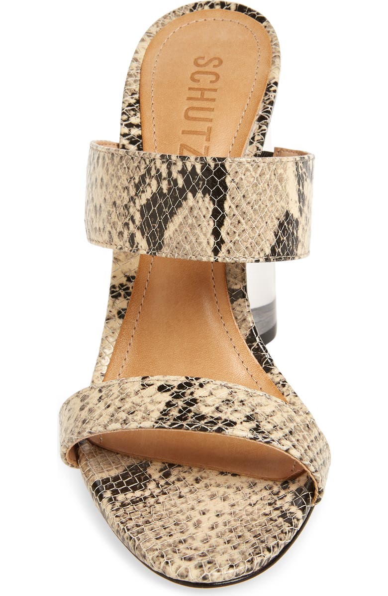 Schutz Veridiana Transparent Column Heel Slide Sandal, Alternate, color,