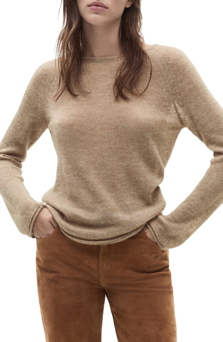 MANGO Crewneck Sweater, Main, color, 