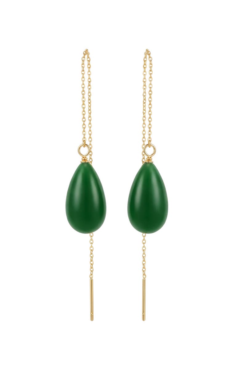 seree Waterdrop green drop earrings, Main, color, Bright Green