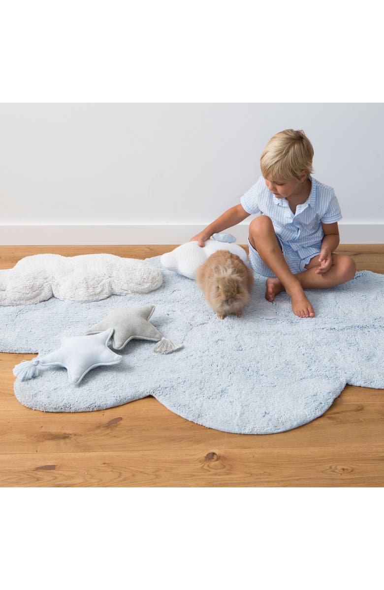 Lorena Canals Washable Rug Puffy Dream, Alternate, color, Blue, Soft Blue