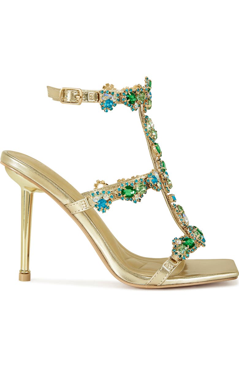 AZALEA WANG Khai Ankle Strap Sandal, Alternate, color, Gold