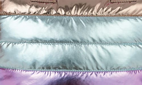 Iscream Kids' Icy Colorblock Shiny Puffer Overnight Bag In Multi