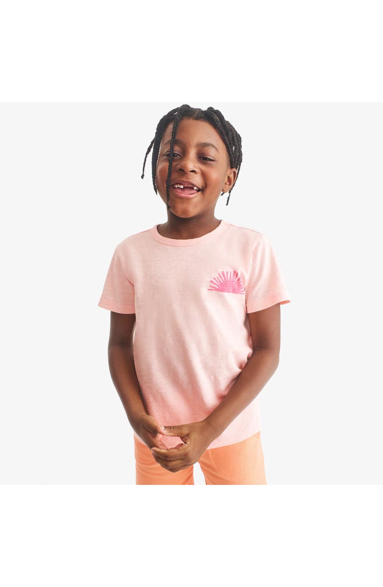 Primary Kids Sunburst Tee, Alternate, color, Flamingo