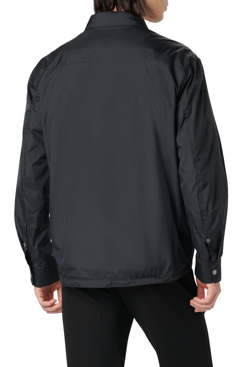 Water Resistant Nylon Shirt Jacket, Alternate, color, BLACK