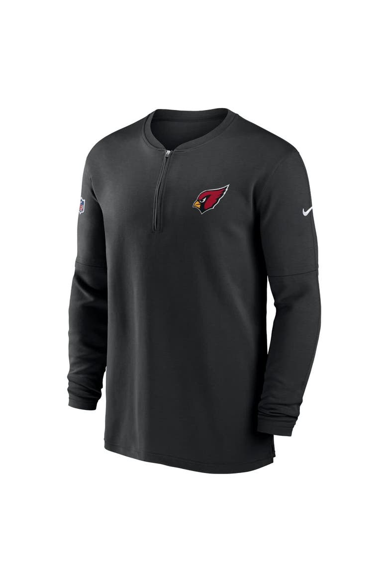 Men's Nike  Black Arizona Cardinals 2023 Sideline Performance Long Sleeve Tri-Blend Quarter-Zip Top, Alternate, color, Black
