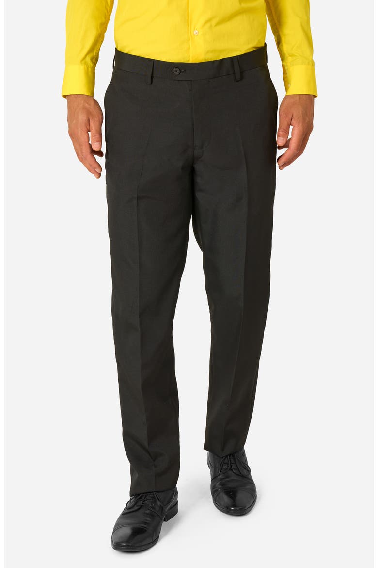 The Batman Slim Fit Two-Piece Suit & Tie Set, Alternate, color, BLACK