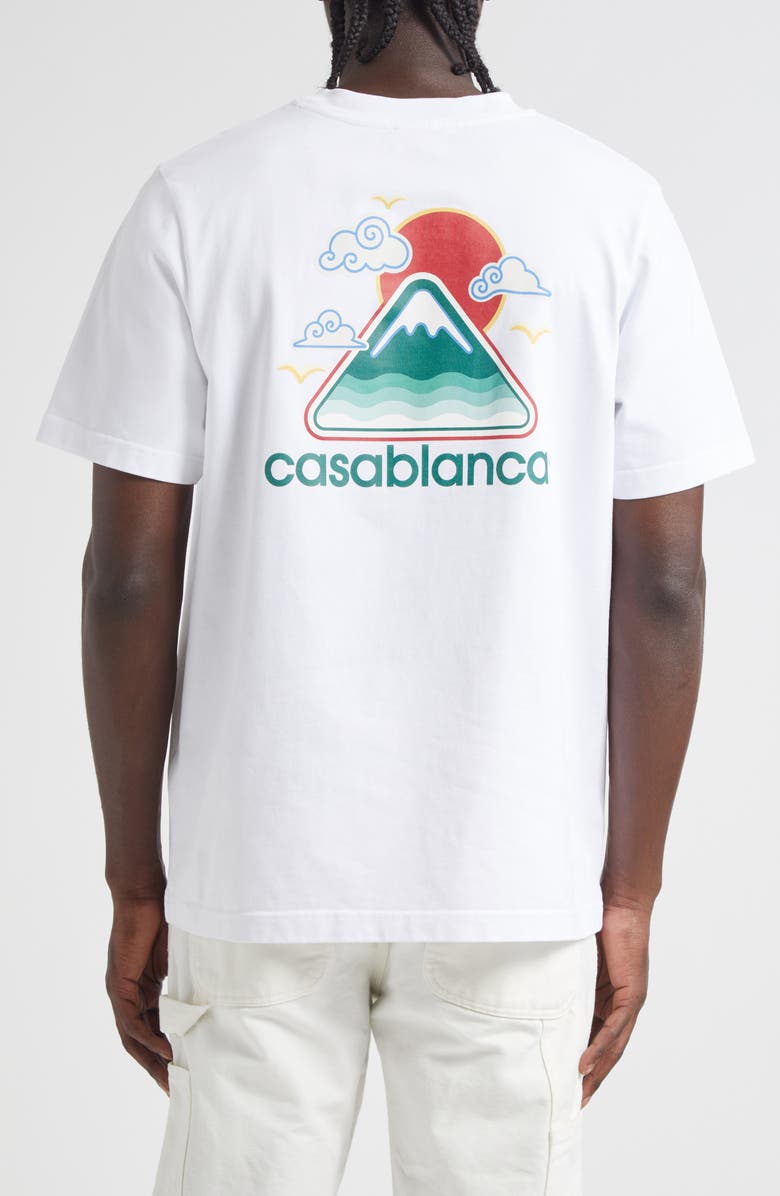 Casablanca Montagne Ondulee Graphic T-Shirt, Alternate, color, White Jersey Montagne