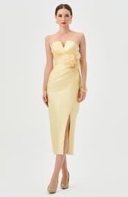 Bariano Raina Strapless Midi