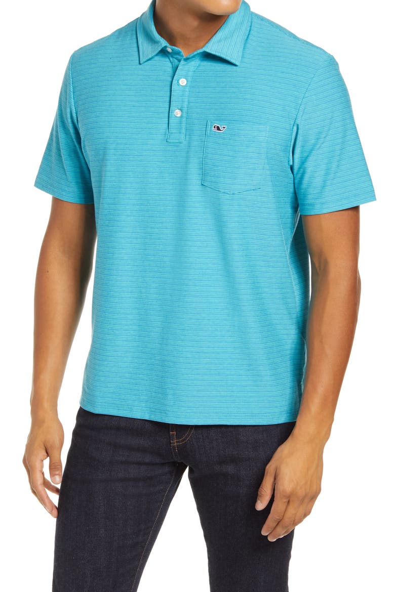 Cay Edgartown Regular Fit Polo, Main, color, AZURE