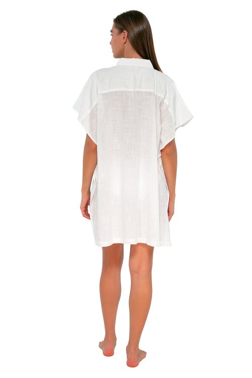 Sunsets Shore Thing Tunic In White Lily
