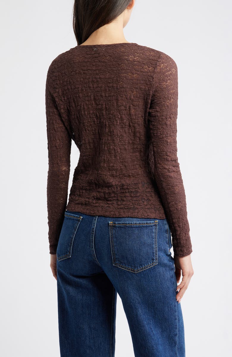 Rails Cyrah Stretch Lace Cardigan, Alternate, color, Walnut