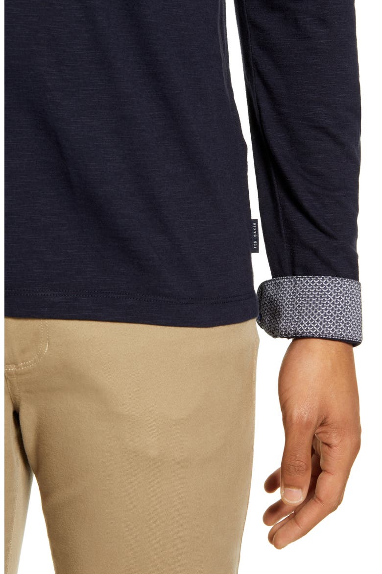 Slim Fit Slub Jersey Polo, Alternate, color, DARK NAVY
