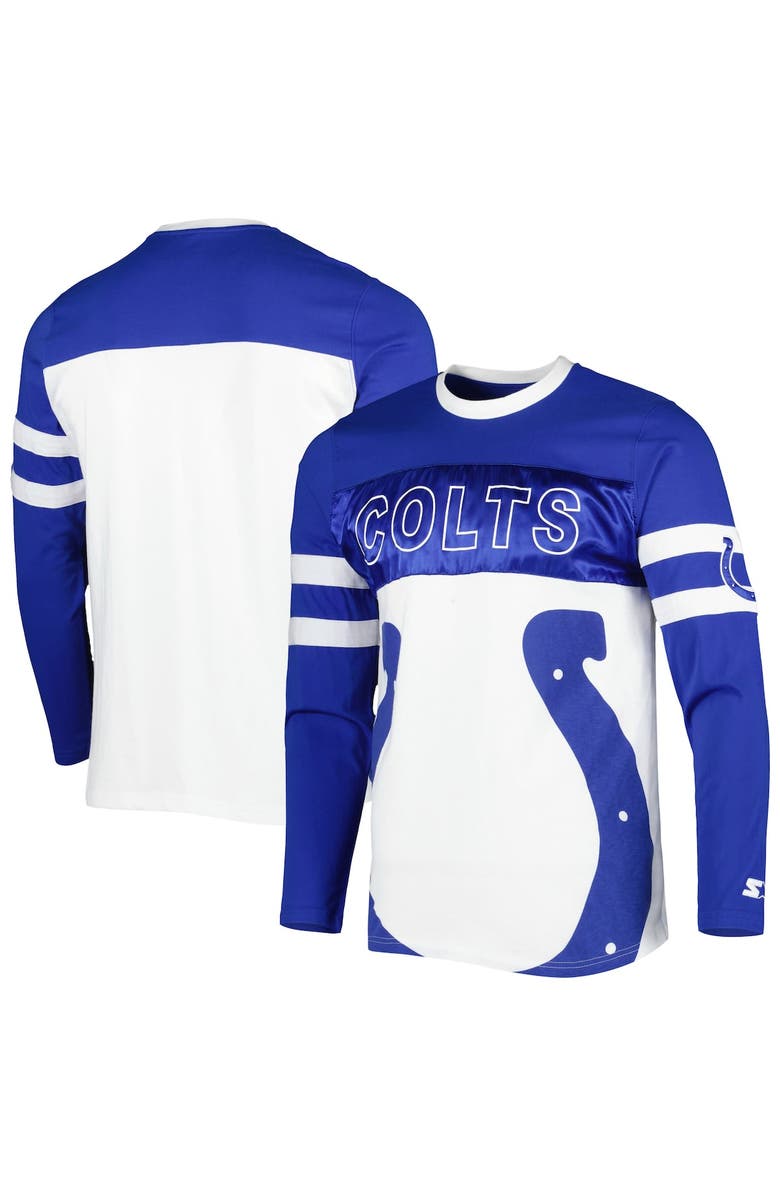 STARTER Men's Starter Royal/White Indianapolis Colts Halftime Long Sleeve T-Shirt, Main, color, Royal