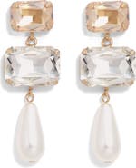 Petit Moments Alexis Faux Pearl Crystal Drop Earrings
