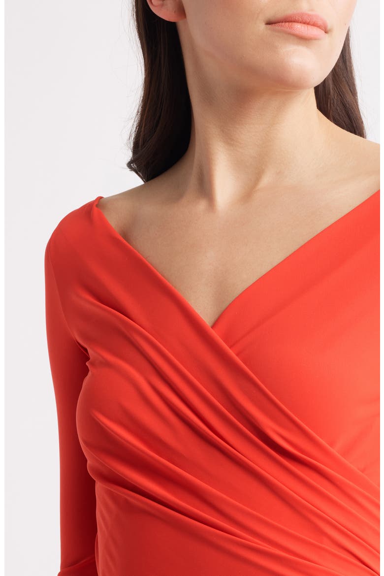 Florien Ruched Cocktail Dress, Alternate, color, PASSION
