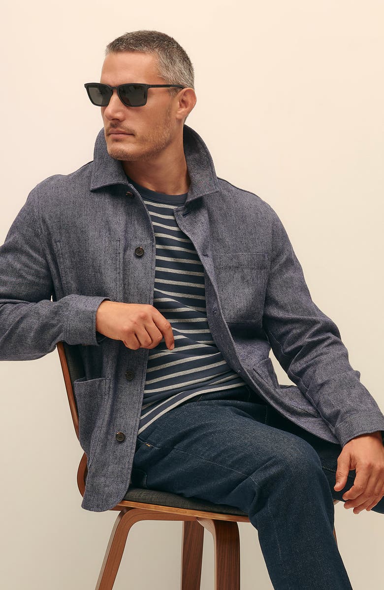 Brooks Brothers Linen & Cotton Chore Coat, Alternate, color, 