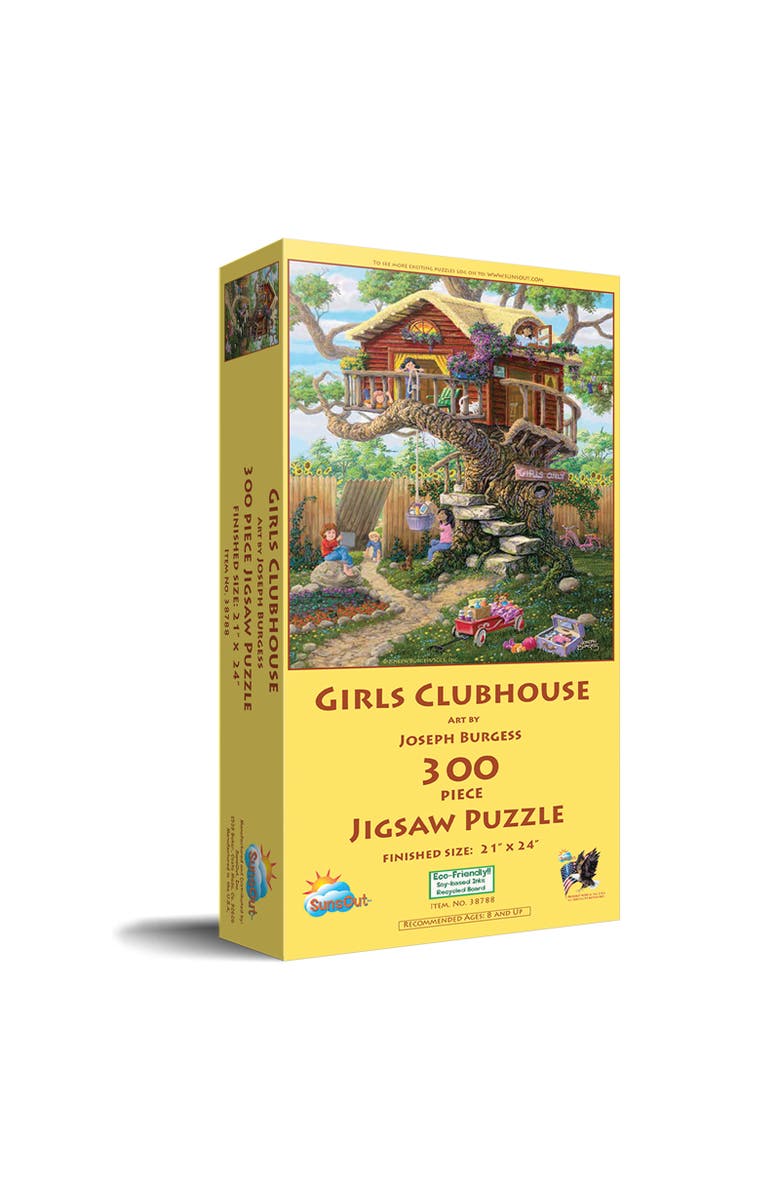 Sunsout Girls Clubhouse 300 piece Jigsaw Puzzle for Adults, Main, color, Multicolor