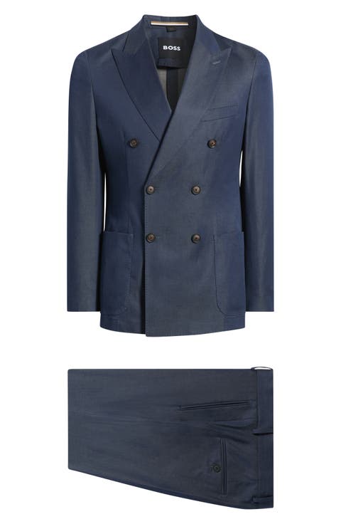 Huge Double Breasted Stretch Cotton Suit