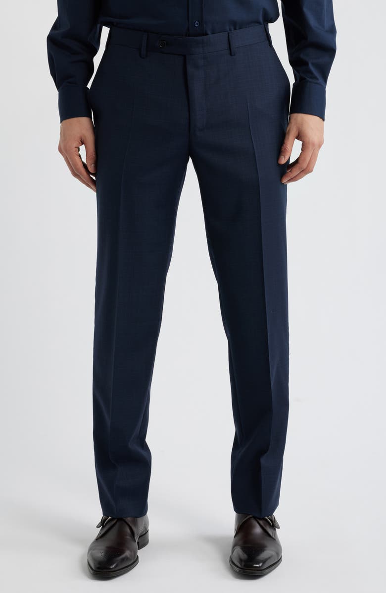 Canali Siena Regular Fit Navy Slub Wool Suit, Alternate, color, Navy