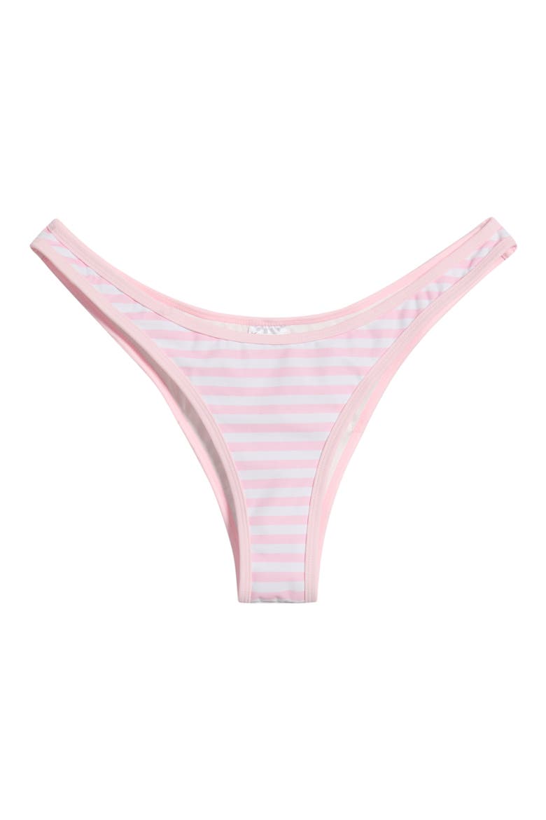 Jayla Stripe Bikini Bottoms, Alternate, color, PINK