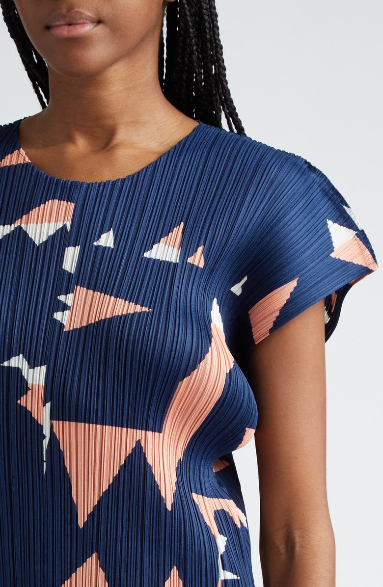 Pleats Please Issey Miyake Lucid Print Pleated Top, Alternate, color, 