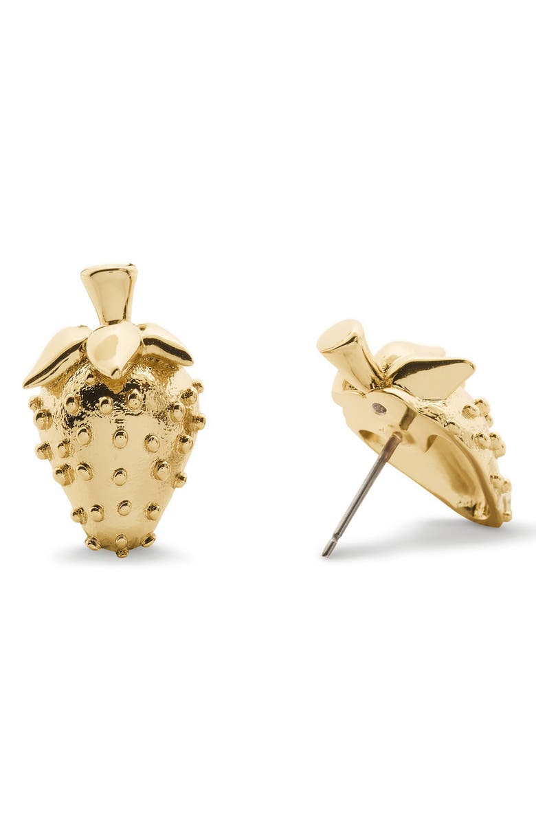 Kate Spade New York secret garden strawberry statement stud earrings, Alternate, color, 