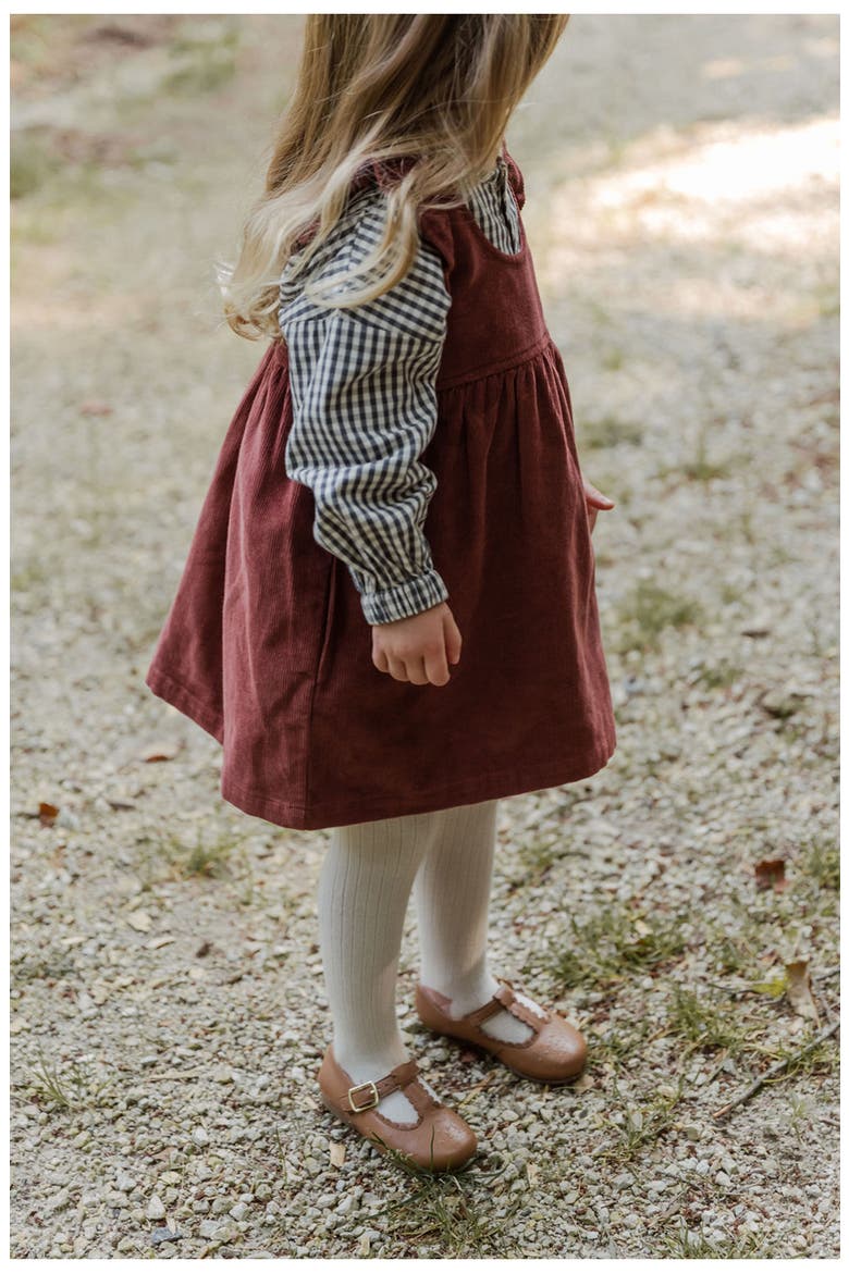 Organic Cotton Corduroy Pinafore Dress, Alternate, color, MULBERRY