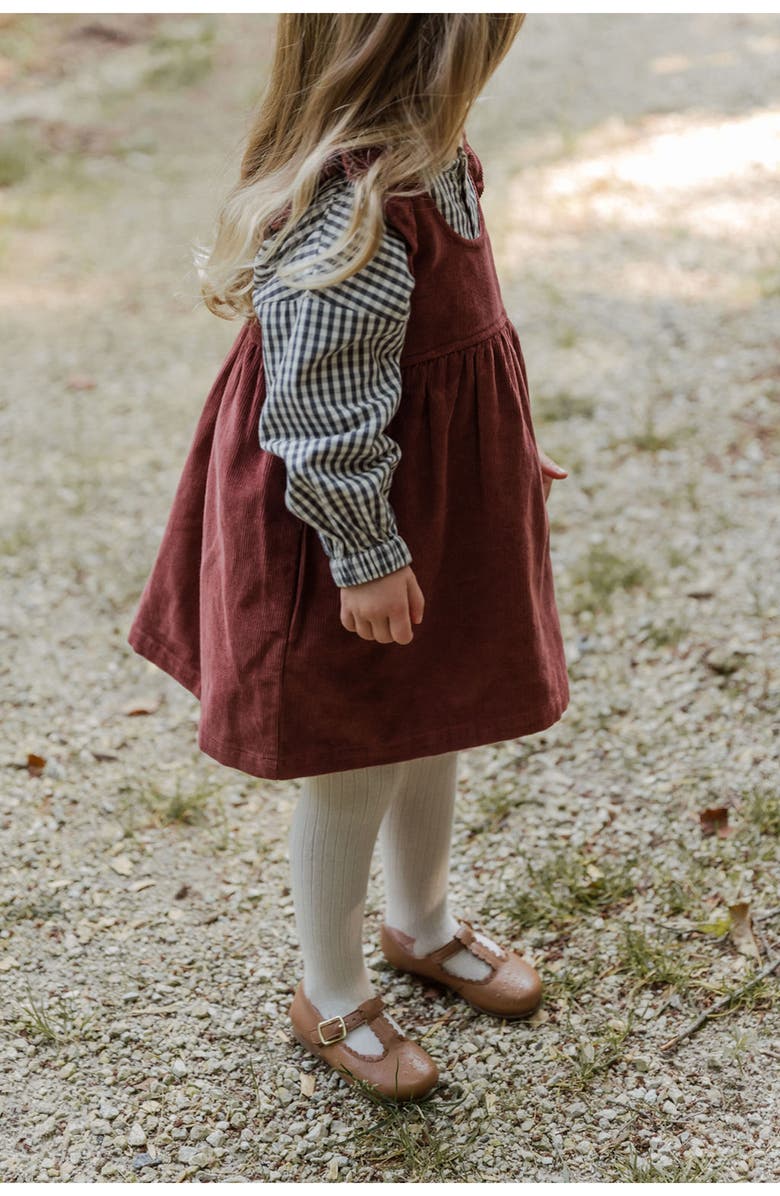 Pehr Organic Cotton Corduroy Pinafore Dress, Alternate, color, Mulberry