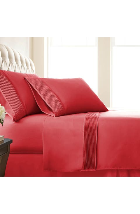 Premium Collection Pleated Extra Deep Pocket Sheet Set