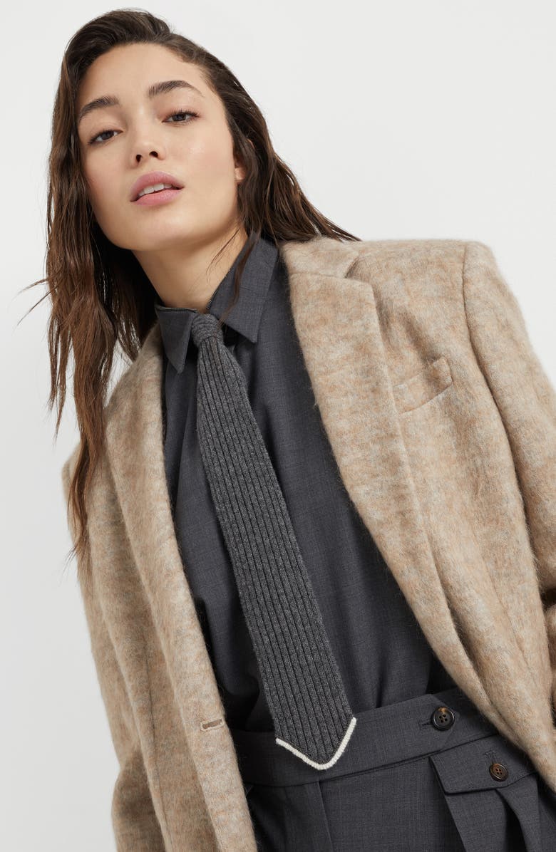 Brunello Cucinelli Knit necktie, Alternate, color, 