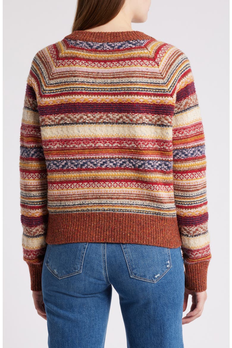 Fair Isle Wool Blend Cardigan, Alternate, color, ORCHARD FAIRISLE