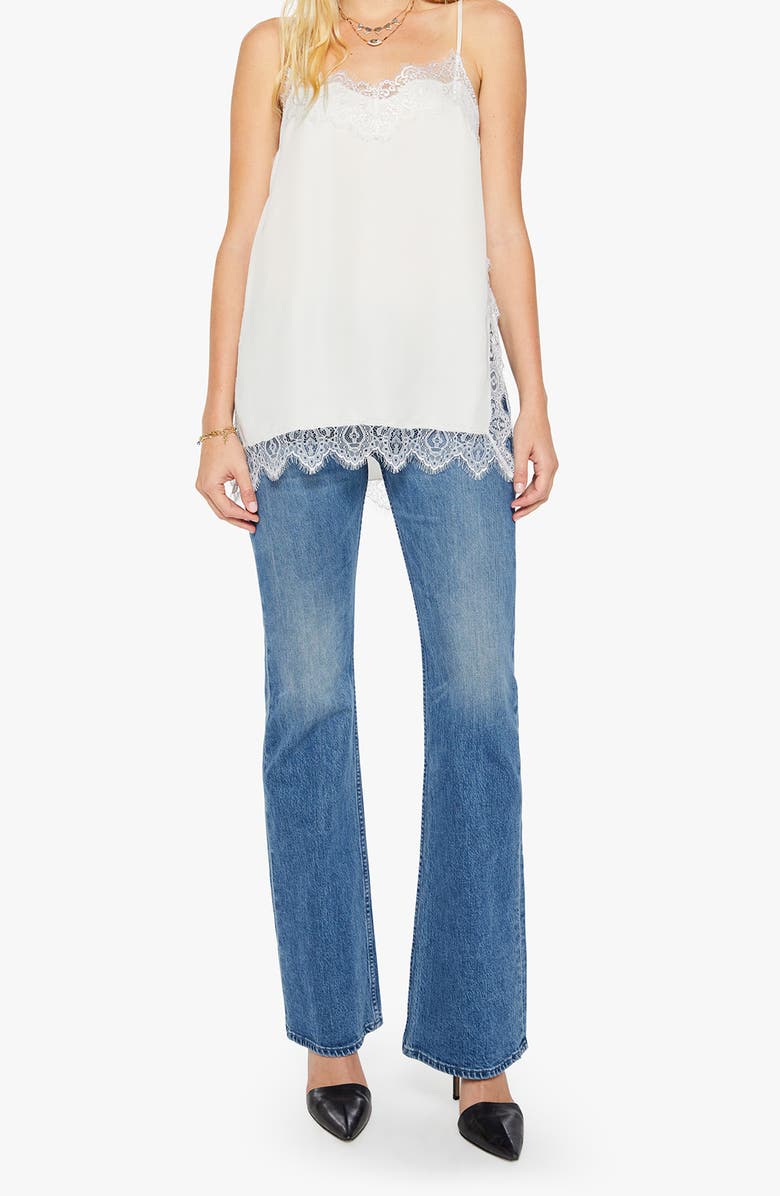 MOTHER The Sweettalker Lace Trim Camisole, Alternate, color, White