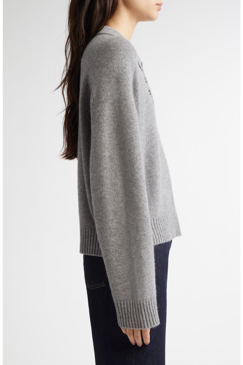 Homere Cashmere Polo Sweater, Alternate, color, SLATE GREY