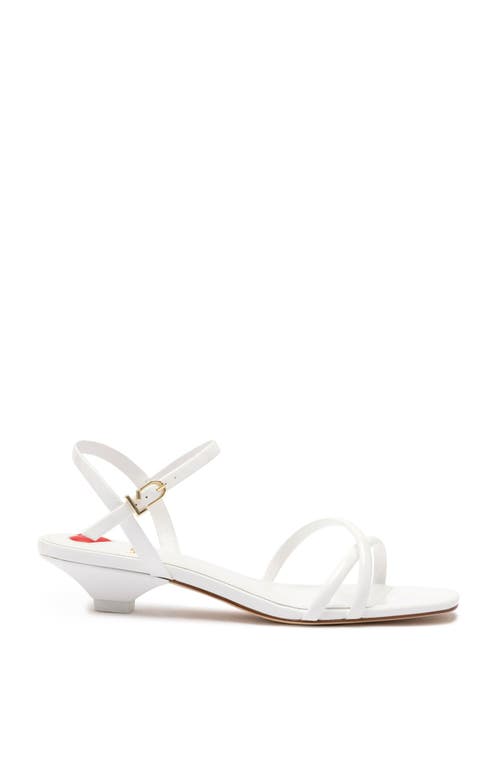 Larroude Charlotte Patent Sandal In White