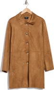 T Tahari Faux Suede Coat