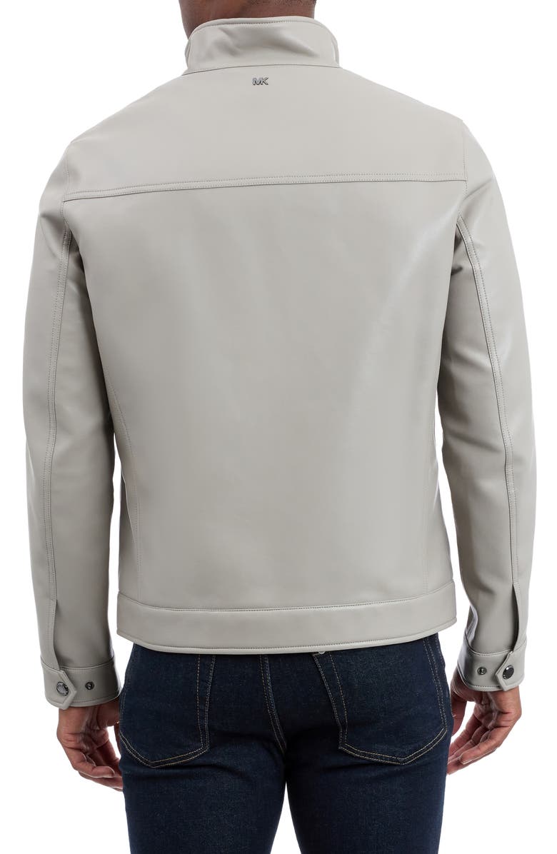 Michael Kors Barmullo Faux Leather Jacket, Alternate, color, Bone