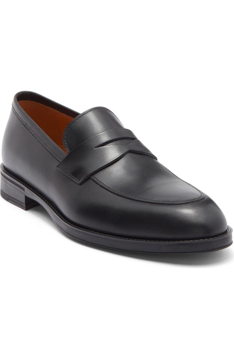 Magnanni Eddison Penny Loafer, Main, color, Black