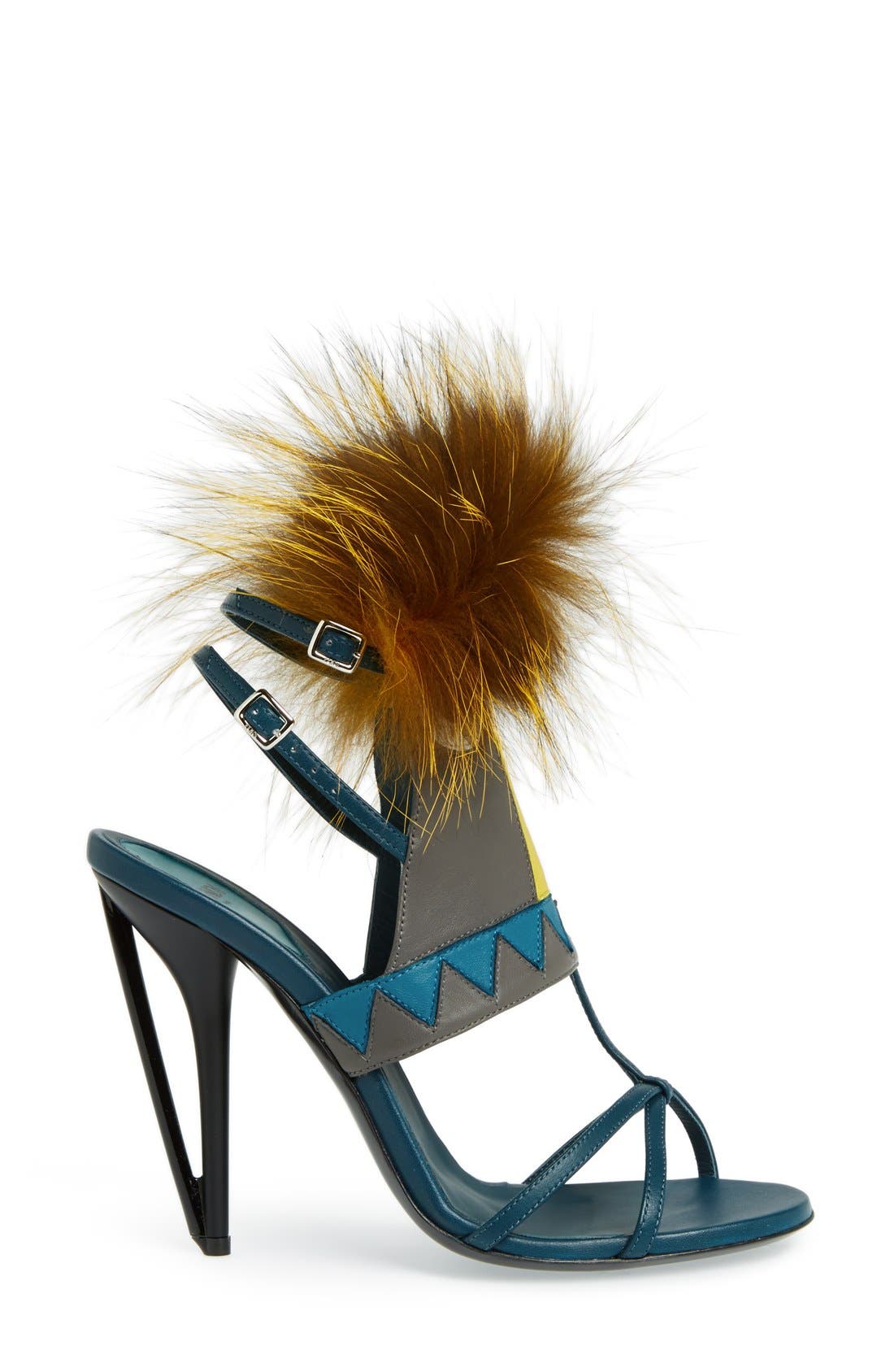 'Bugs Feather' Sandal, Alternate, color, TURQUOISE