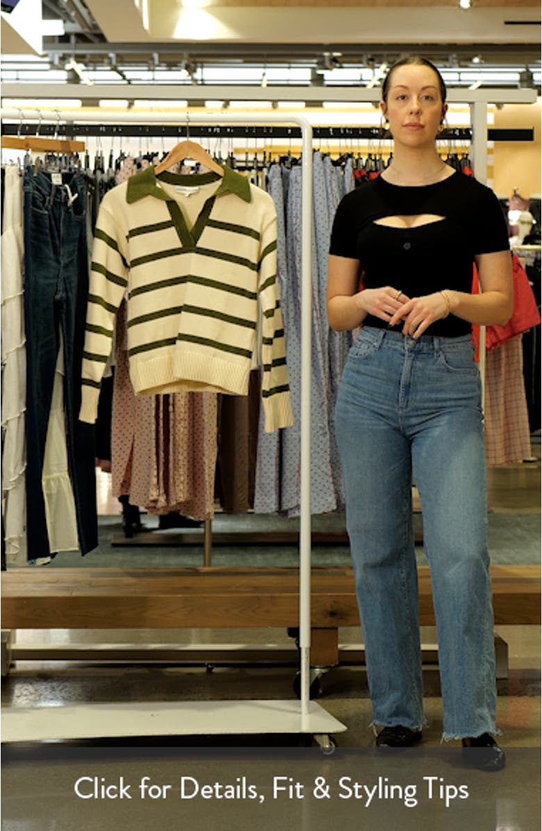 Stripe Collared Sweater, sales video thumbnail